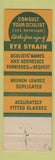 Matchbook Cover - Frank and Lesswing Optical Buffalo NY