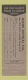 Matchbook Cover - Reading Glasses Offer Home Optical Chicago IL