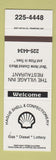 Matchbook Cover - Hague Shell oil gas SAMPLE Canada