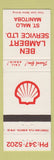 Matchbook Cover - Shell oil gas Ben Lambert St Malo MB WEAR