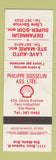 Matchbook Cover - Shell oil gas Philippe Gosselin Ste Marie QC WEAR