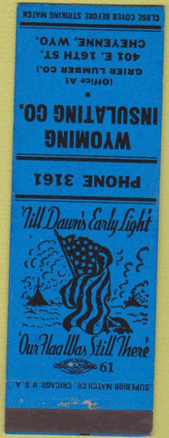 Matchbook Cover - Wyoming Insulating Co Cheyenne WY