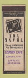 Matchbook Cover - Corner Cafe Lowden IA Lawrence Krunbring ARROW STAMPED