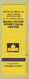 Matchbook Cover - Petro Canada oil gas Moleski Regina SK YELLOW