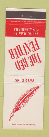 Matchbook Cover - The Red Feather Peru IN