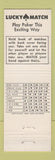 Matchbook Cover - The Red Feather Peru IN