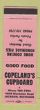 Matchbook Cover - Copeland's Cupboard Jackson MI WEAR