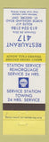 Matchbook Cover - Shell oil gas Restaurant 417 St Isidore ON
