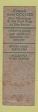 Matchbook Cover - Precision Optical Glasses Cleveland OH