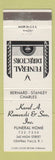 Matchbook Cover - Karol Romenski Funeral Home Central Falls RI