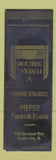Matchbook Cover - Pieper Funeral Home Granite City IL WORN