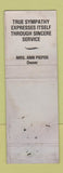 Matchbook Cover - Pieper Funeral Home Granite City IL WORN