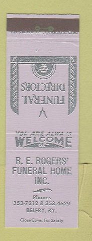 Matchbook Cover - RE Rogers' Funeral Home Belfry KY