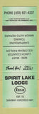Matchbook Cover - Spirit Lake Lodge Esso oil gas Skagway Carcross Highway