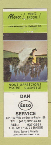Matchbook Cover - Dan Esso oil gas Ville de Grasse QC