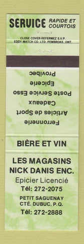 Matchbook Cover - Nick Magasine Nick Danis Dubuc QC