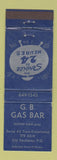 Matchbook Cover - GB Gas Bar Vercheres QC