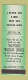 Matchbook Cover - Thompson's Parkland oil gas Camrose AB WEAR