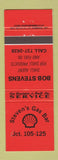 Matchbook Cover - Steven's Gas Bar Shell oil Canada RED