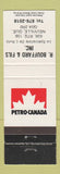 Matchbook Cover - Petro Canada oil gas Bouffard Neuville QC #1