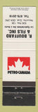 Matchbook Cover - Petro Canada oil gas Bouffard Neuville QC #2