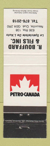 Matchbook Cover - Petro Canada oil gas Bouffard Neuville QC #2