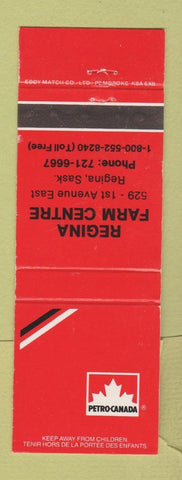 Matchbook Cover - Petro Canada oil gas Regina SK Farm Centre