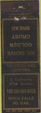 Matchbook Cover - The Golden Rule Cafeteria Sioux Falls SD