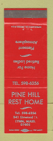 Matchbook Cover - Pine Hill Rest Home Lynn MA