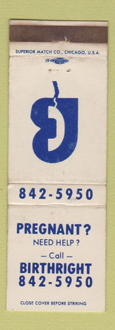 Matchbook Cover - Pregnancy Hot Line Help Adoption? Abortion? WEAR
