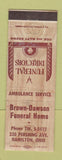 Matchbook Cover - Brown Dawson Funeral Home Hamilton OH WEAR
