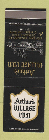Matchbook Cover - Arthur's Village Inn Glendale CA