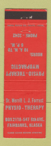 Matchbook Cover - Dr Merrill Forrest Physio Therapy Fairbanks AK