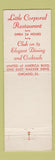 Matchbook Cover - Little Corporal Restaurant Club on 39 Chicago IL