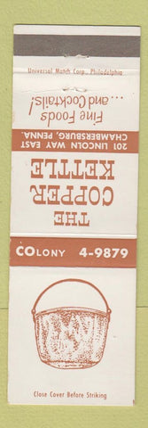 Matchbook Cover - The Copper Kettle Chambersburg PA
