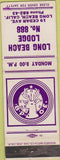 Matchbook Cover - Elks Lodge Long Beach CA