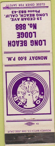 Matchbook Cover - Elks Lodge Long Beach CA