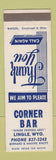 Matchbook Cover - Corner Bar Lingle WY