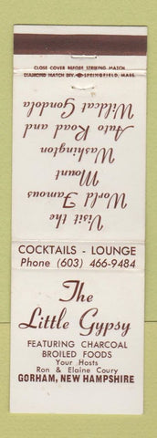 Matchbook Cover - The Little Gypsy Restaurant Gorham NH