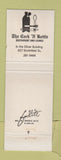 Matchbook Cover - The Cork n Bottle Restaurant Pittsburgh PA WEAR