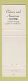 Matchbook Cover - Coral Reef Restaurant Honolulu Hawaii