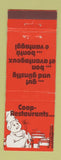 Matchbook Cover - Coop Restaurants Switzerland