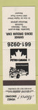 Matchbook Cover - Petro Canada oil gas Garage Denis Drouin Beauport QC