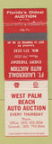 Matchbook Cover - West Palm Beach Auto Auction FL