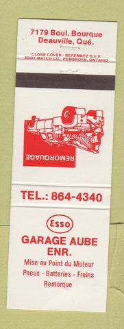 Matchbook Cover - Esso oil gas Aube Deauville QC