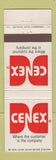 Matchbook Cover - Cenex oil gas