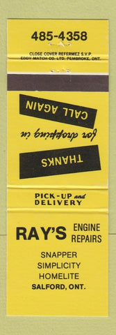 Matchbook Cover - Ray's Engine Repair Salford ON