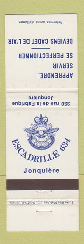 Matchbook Cover - Candadian Military Deviens Cadet Jonquiere QC WEAR
