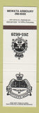 Matchbook Cover - Mewata Armoury Canada Military Calgary AB Garrison SAMPLE WEAR
