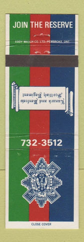 Matchbook Cover - Lanark and Renfrew Scottish Regiment Canada Military